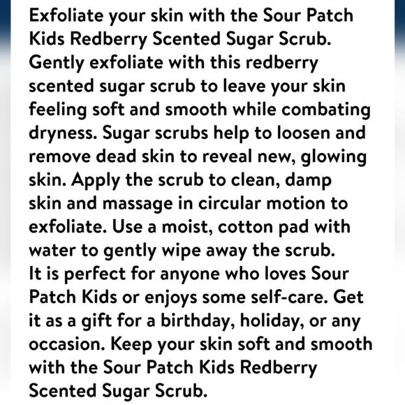 Taste Beauty Sour Patch Kids RedBerry Scented Sugar Scrub - Picture 7 of 8